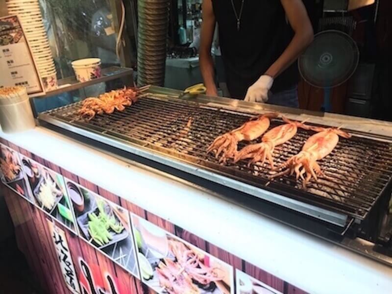 Giant grilled squid