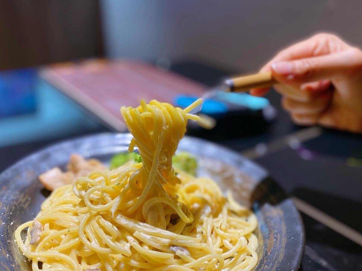 Chicken & Mushroom Spaghetti (focused)