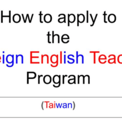 Apply to the Taiwan Foreign English Teacher Program