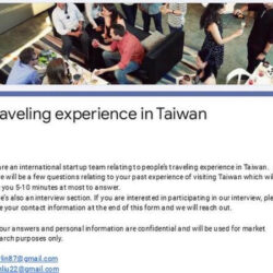 Traveling Experience in Taiwan